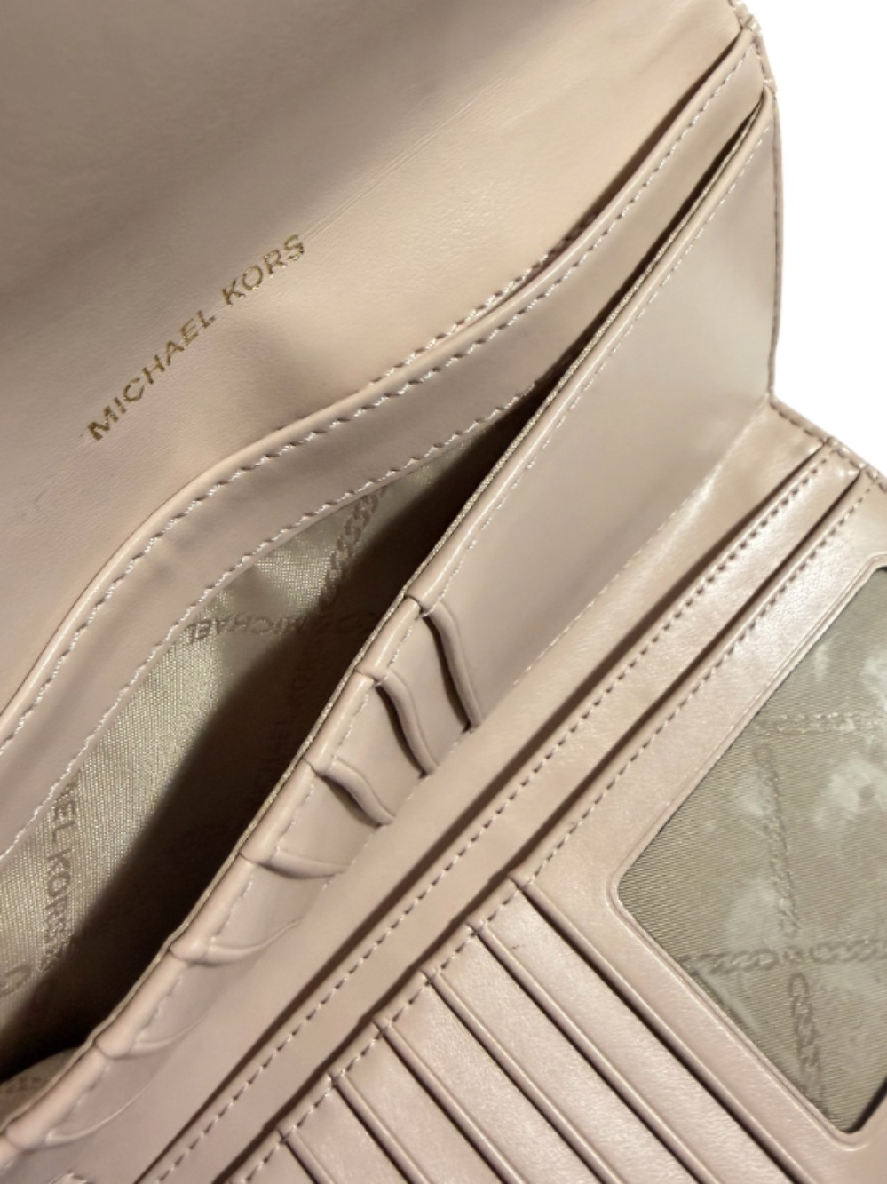 Michael Kors Rose Pink Pebbled Leather Continental Wallet with Gold Hardware - Picture 10 of 15